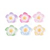 Plumeria Flower Opaque Resin Cabochons CRES-T025-30M-02-2