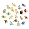 90Pcs 6 Colors Electroplate Glass Charms GLAA-FS0001-68-2