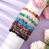 12Pcs 12 Styles Constellations Mixed Gemstone Chip Beaded Stretch Bracelets Sets BJEW-JB10931-3