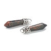 Bullet Natural Mahogany Obsidian Pointed Pendants G-E332-C37-3