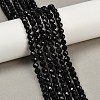 Natural Black Tourmaline Beads Strands LS-G-G927-46-8