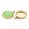 Brass Enamel Pendants ENAM-S128-002K-NR-3