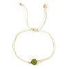 Elegant Golden Edge Glass Link Bracelets for Girlfriend and Family KK2420-3-1