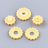 Rubberized Style Acrylic Beads MACR-T022-02H-3