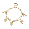 304 Stainless Steel Satellite Chain Double Layered Bracelets BJEW-D456-02G-4