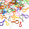 100Pcs 20 Styles Opaque Solid Color Bulb Shaped Plastic Push Gate Snap Keychain Clasp Findings KY-TA0001-58-3