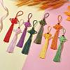 Nylon Chinese Knot Tassels Pendant Decorations HJEW-JM02544-1