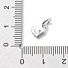 925 Sterling Silver Cubic Zirconia Pendants STER-Q001-01S-03-3