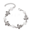 Ocean Series Alloy Tortoise Link Bracelets BJEW-JB11840-02-2