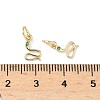 Brass Micro Pave Cubic Zirconia Pendants X-KK-D386-01G-3