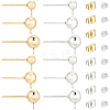 60Pcs 6 Styles 304 Stainless Steel Stud Earring Findings STAS-BBC0008-94-7