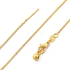 1mm Rack Plating Brass Cable Chain Adjustable Slider Necklaces for Women Men MAK-L044-04G-4