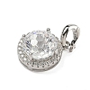 925 Sterling Silver Pave Cubic Zirconia Pendants STER-B009-01B-04-2