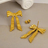 304 Stainless Steel Bowknot Stud Earrings OE8955-2-3