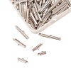 120Pcs 6 Styles Iron Slide On End Clasp Tubes IFIN-CJ0001-47-6