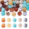 50Pcs 5 Colors Opaque Acrylic Beads OACR-TA0004-97-2