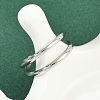 304 Stainless Steel Adjustable Open Cuff Rings for Women RJEW-K301-05P-2