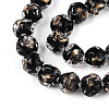 Handmade Gold Foil Glass Beads Strands FOIL-N029-04E-3