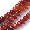 Dyed Natural Banded Agate Beads Strands G-F595-E03-1