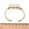 Natural Quartz Crystal Beads Cuff Bangles for Women BJEW-Q035-01G-08-3