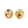 Texture Brass Beads KK-S379-02G-C-2