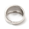 Rack Plating Brass Plain Band Adjustable Ring for Women RJEW-E064-18P-3