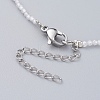 Cubic Zirconia Beaded Necklaces NJEW-JN02618-04-3