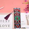 Mandala Flower Pattern DIY Diamond Painting Bookmark with Tassel Pendants Kits PW-WG07BB1-01-3