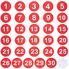 1 Set Round ABS Plastic Number Brooches Sets JEWB-OC0001-02B-1