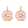 2Pcs Brass Enamel Pendants KK-TADJ0001-15A-1