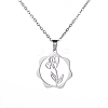 Non-Tarnish 304 Stainless Steel Pendant Necklaces PW-WG57218-04-1