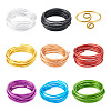 Fashewelry 8 Roll 8 Colors Round Aluminum Wire AW-FW0001-03-1