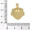 Football Theme Brass Enamel Pendants KK-A303-01F-G-3