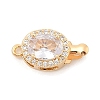 Brass Micro Pave Cubic Zirconia Box Clasps KK-C080-12G-01-1