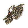 Retro Alloy & Glass Rhinestone Lapel Pin Brooches AC-CBA94E1-06-2