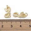 Brass Hook and S-Hook Clasps KK-G497-25G-3