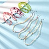 8MM Dyed Natural Green Jade Round Beaded Necklaces GG-CBAA808-04P-C-1