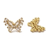 Rack Plating Brass Micro Pave Cubic Zirconia Studs Earrings EJEW-R162-23G-2