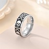 Retro 201 Stainless Steel Enamel Finger Rings for Men FS-WG366A7-03-1