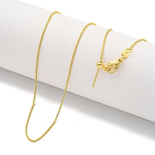 Brass Box Chain Necklaces for Women NJEW-G084-08G