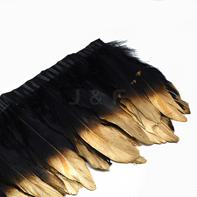 Golden Plated Goose Feather Cloth Strand Costume Accessories FIND-T014-01F-1