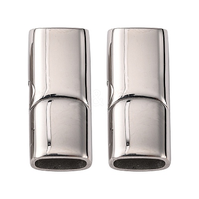 Tarnish Resistant 316 Surgical Stainless Steel Magnetic Clasps with Glue-in Ends STAS-G241-14A-P-1