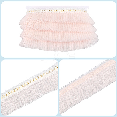 5Yards Polyester Lace Ribbon SRIB-GF0001-74A-1