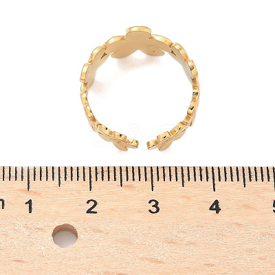 Ion Plating(IP) 304 Stainless Steel Finger Rings X-RJEW-L102-36G-1