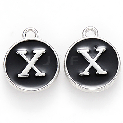 Platinum Plated Alloy Charms X-ENAM-S118-02X-P-1