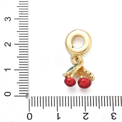Brass Enamel European Dangle Charms LS-KK-Q055-01G-1