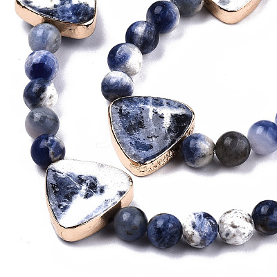 Natural Sodalite Beads Strands G-T131-64-1