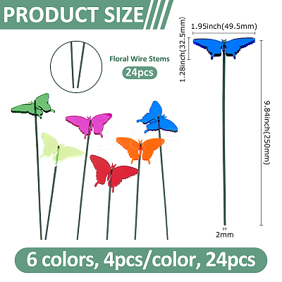 Acrylic Garden Stake AJEW-FH0005-24C-1
