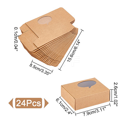 Kraft Paper Gift Box CON-WH0078-29C-1