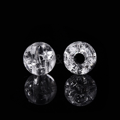 Transparent Crackle Acrylic Beads MACR-ZX026-6MM-01-1